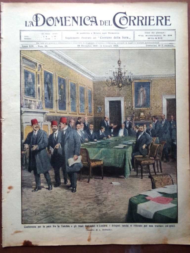 La Domenica del Corriere 29 Dicembre 1912 Reclame Delatour Betlemme …