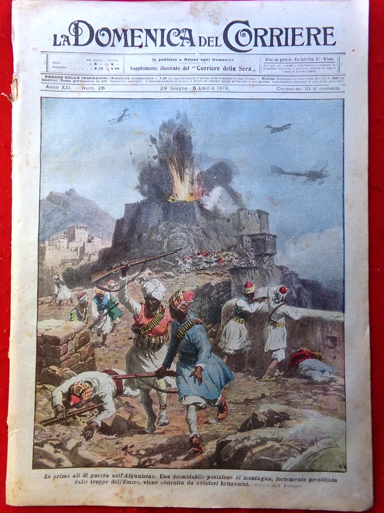 La Domenica del Corriere 29 Giugno 1919 Guerra Afghanistan Belair …