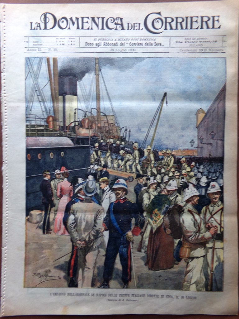 La Domenica del Corriere 29 Luglio 1900 Bertelli Garioni Sweney …