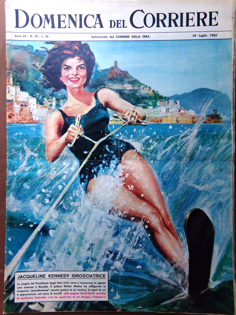 La Domenica del Corriere 29 Luglio 1962 Diga Vajont Gattopardo …
