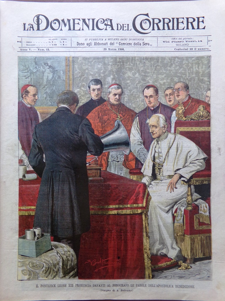 La Domenica del Corriere 29 Marzo 1903 Roccasecca Brunetiere Vesuvio …