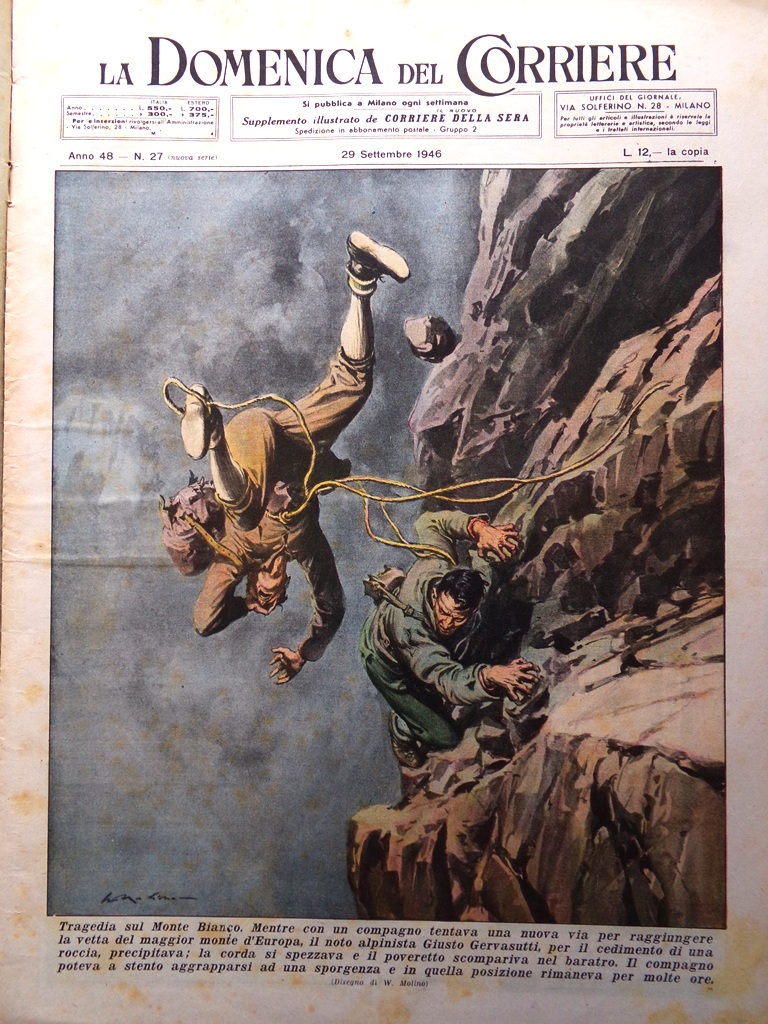 La Domenica del Corriere 29 Settembre 1946 Ovada Gervasutti Norvegia …