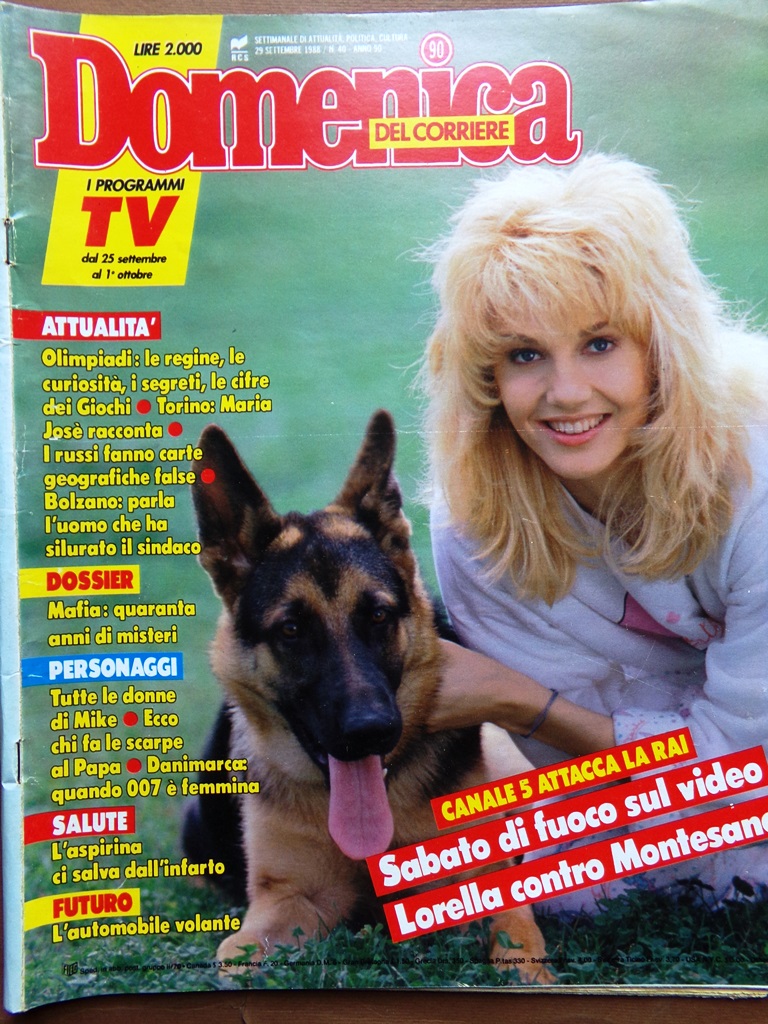 La Domenica del Corriere 29 Settembre 1988 Olimpiadi Seul Mafia …