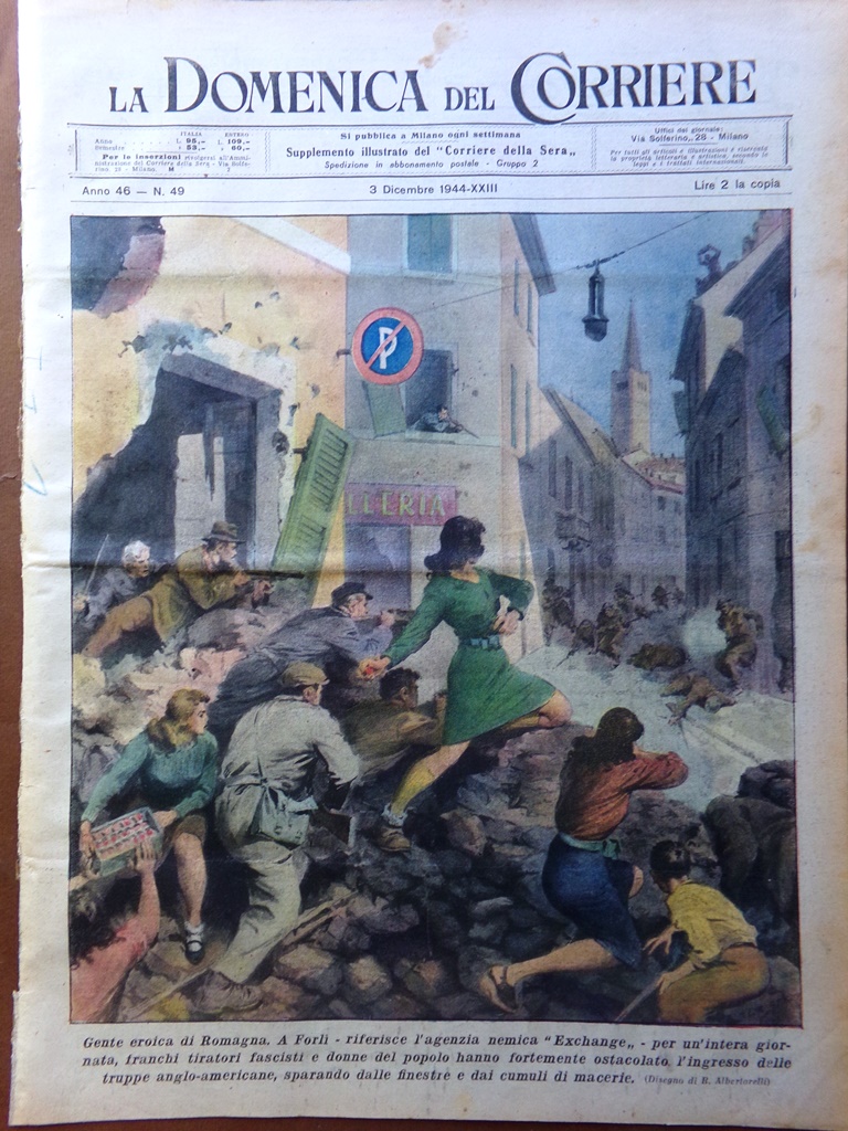 La Domenica del Corriere 3 Dicembre 1944 WW2 Kesselring Graziani …