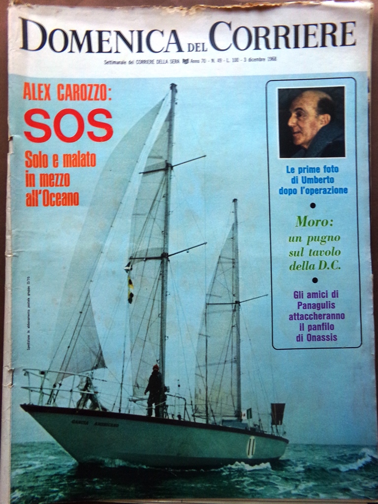 La Domenica del Corriere 3 Dicembre 1968 Carozzo Savoia Moro …