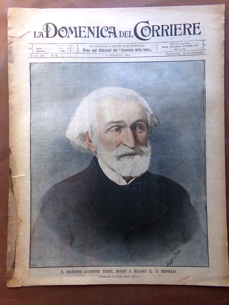 La Domenica del Corriere 3 Febbraio 1901 Morte di Giuseppe …