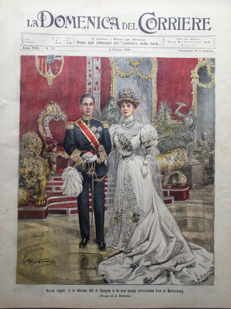 La Domenica del Corriere 3 Giugno 1906 Lancia Ibesn Tumulti …