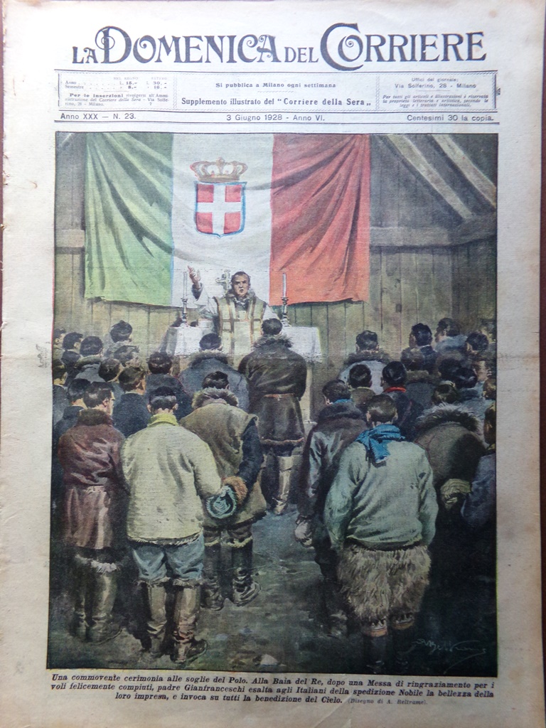 La Domenica del Corriere 3 Giugno 1928 Spedizione Nobile Smolkova …