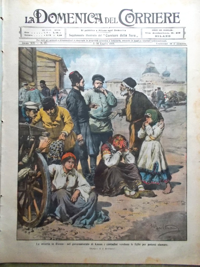 La Domenica del Corriere 3 Luglio 1910 Schiaparelli Streghe Ascoli …