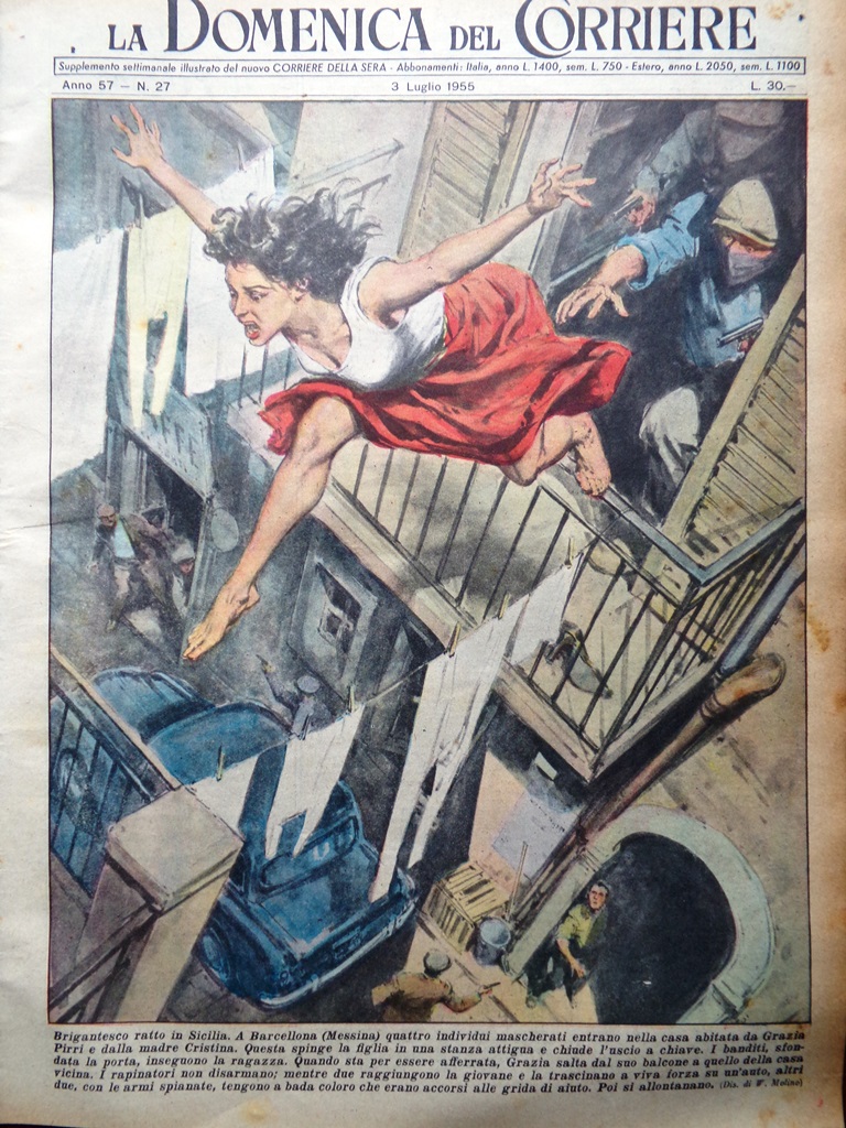 La Domenica del Corriere 3 Luglio 1955 Yoga Eclissi Futurismo …