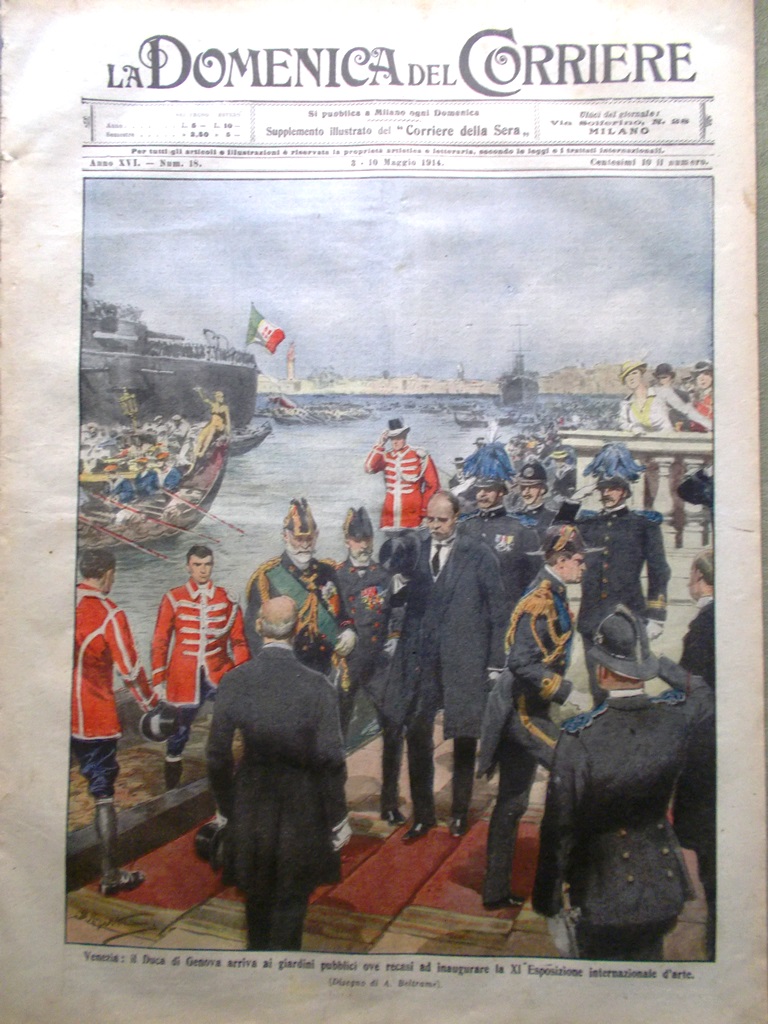 La Domenica del Corriere 3 Maggio 1914 Centenario Napoleone Elba …