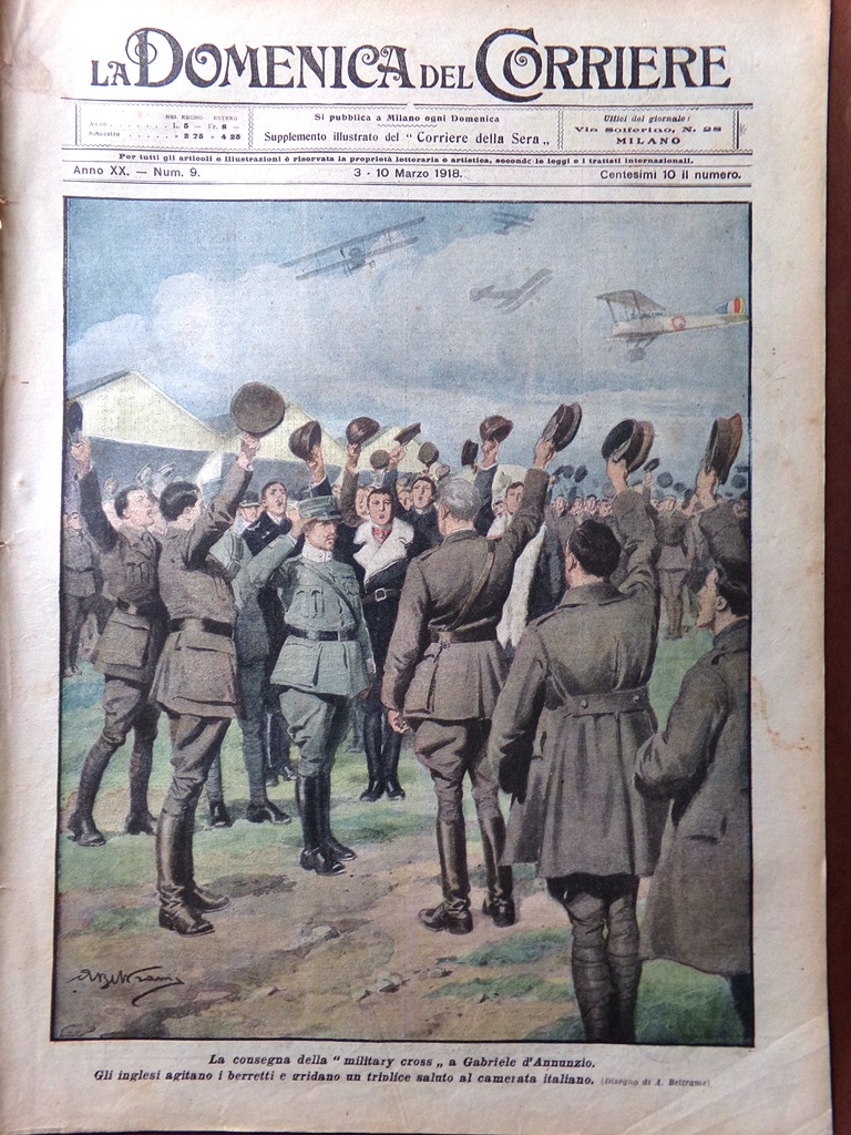 La Domenica del Corriere 3 Marzo 1918 WW1 Mauthausen Asburgo …