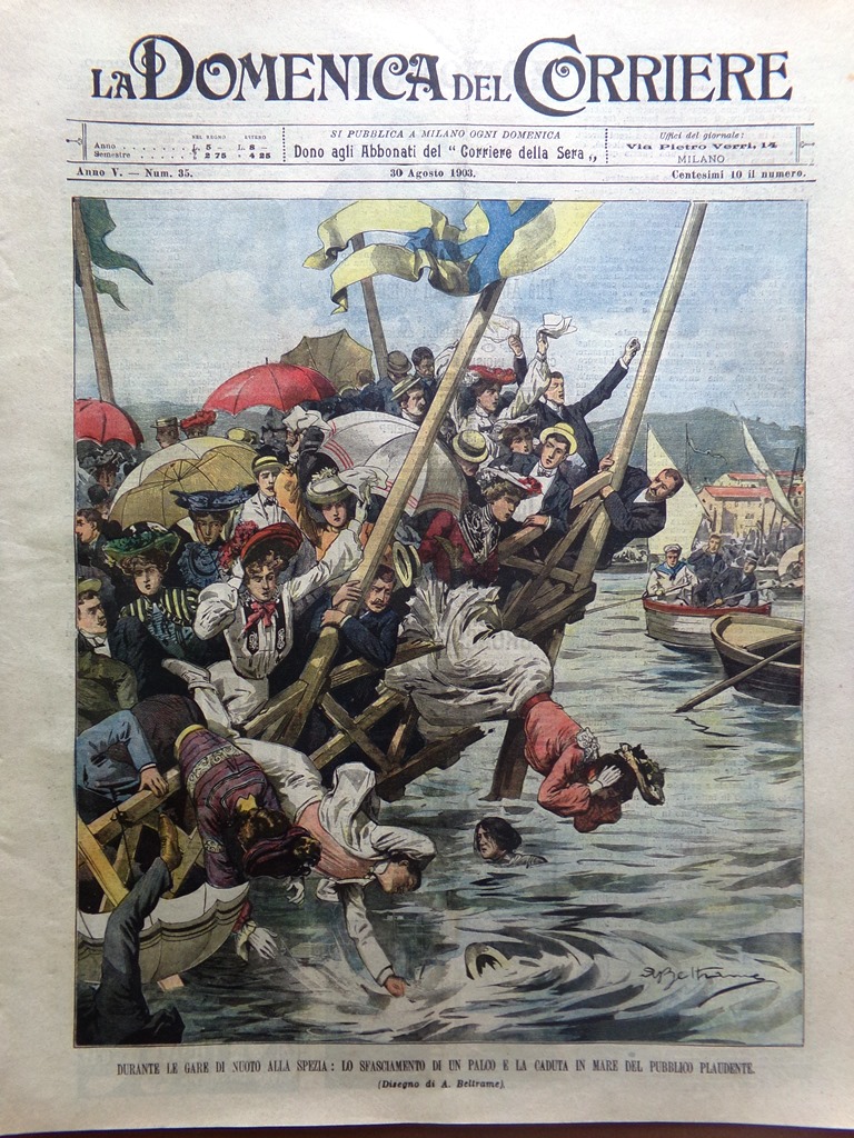 La Domenica del Corriere 30 Agosto 1903 Spezia Lord Salisbury …