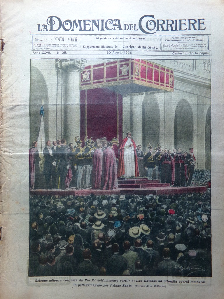 La Domenica del Corriere 30 Agosto 1925 Amalfi Turchia Piedigrotta …