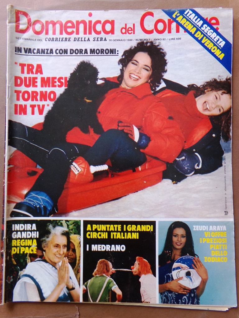 La Domenica del Corriere 30 Gennaio 1980 Scirea Indira Gandhi …
