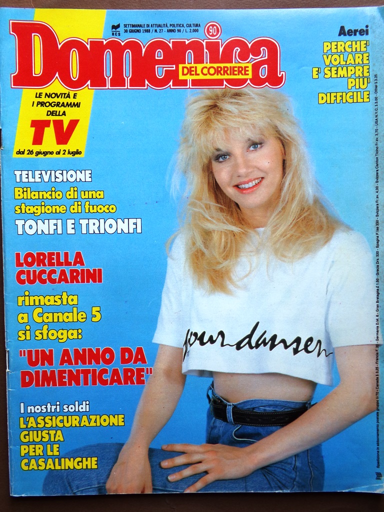 La Domenica del Corriere 30 Giugno 1988 Bagaglino Dalla Morandi …