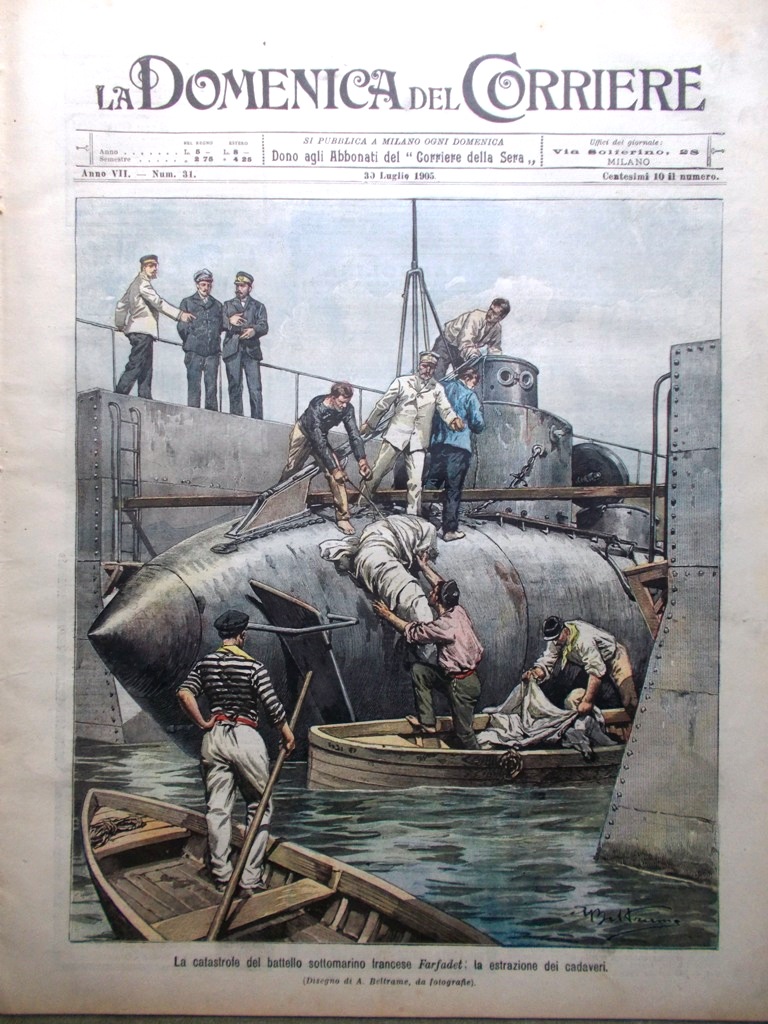La Domenica del Corriere 30 Luglio 1905 Farfadet Disoccupati Strada …