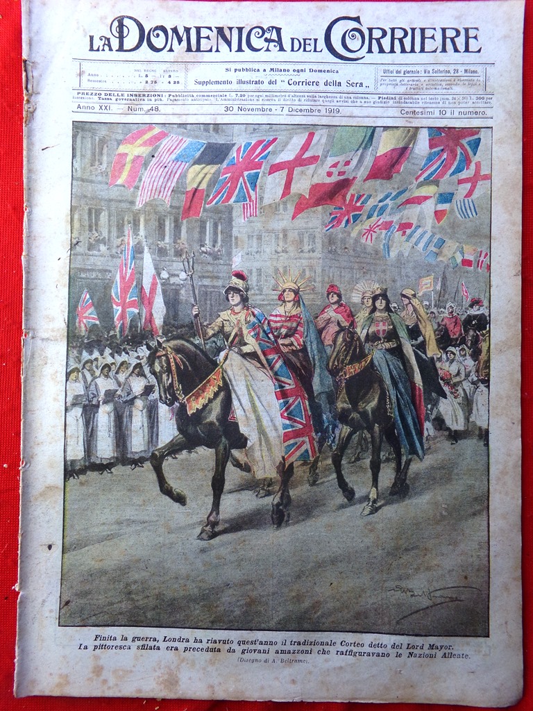 La Domenica del Corriere 30 Novembre 1919 Serravalle Caduti Inghilterra …