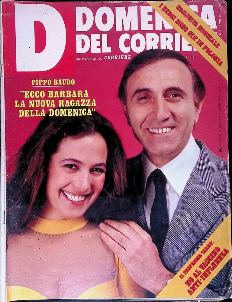 La Domenica del Corriere 31 Gennaio 1981 Baudo Claudio Villa …