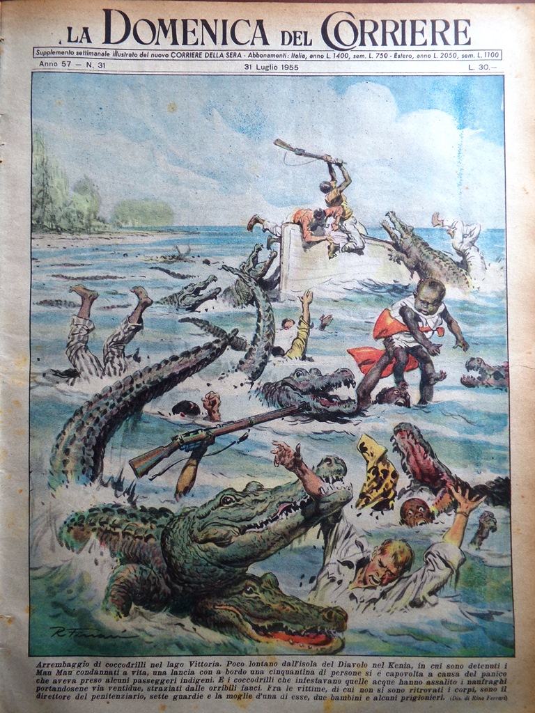 La Domenica del Corriere 31 Luglio 1955 Clark Gable Moretti …