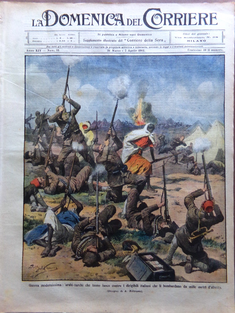 La Domenica del Corriere 31 Marzo 1912 San Giorgio Marsala …