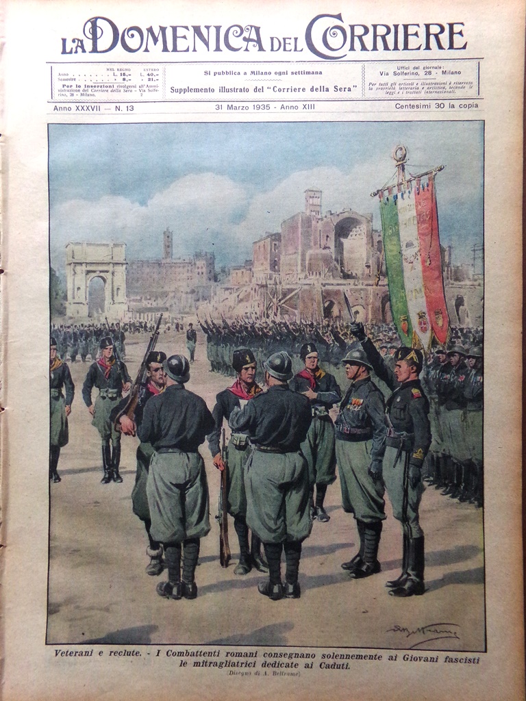 La Domenica del Corriere 31 Marzo 1935 Africa Orientale Campbell …