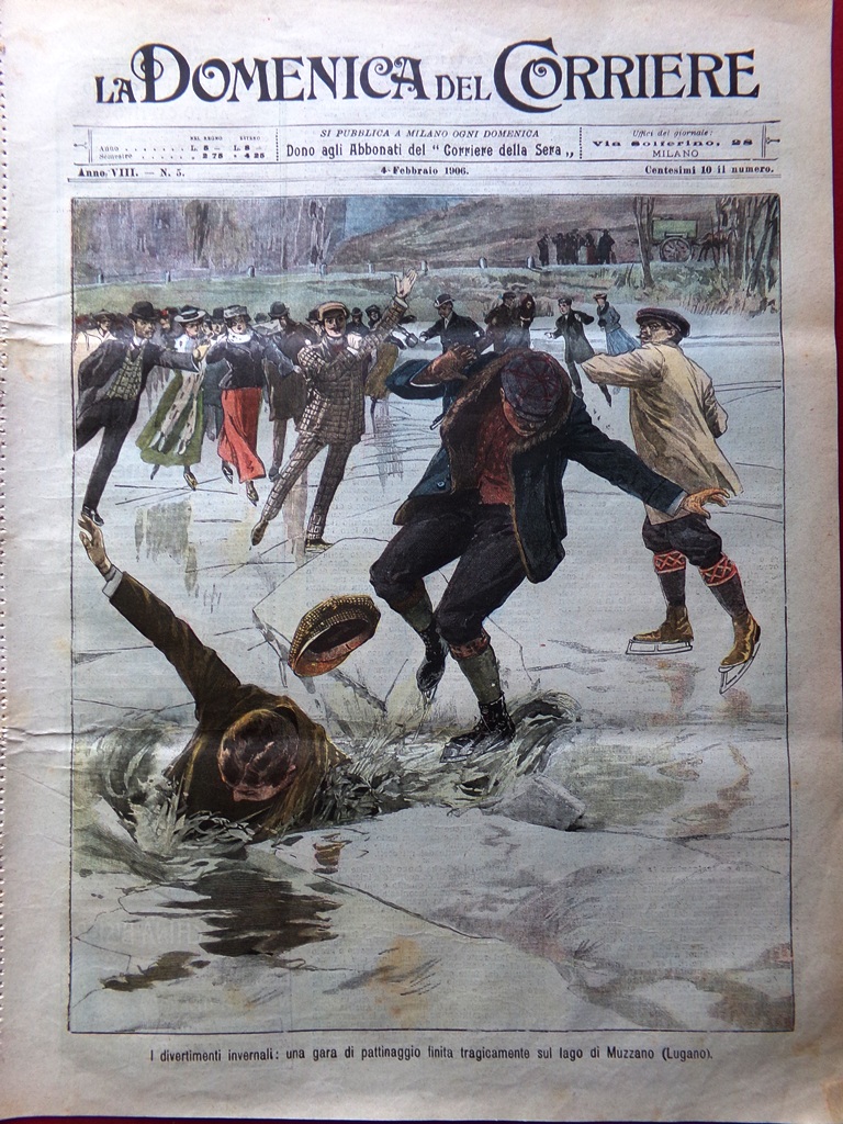 La Domenica del Corriere 4 Febbraio 1906 Alluvioni Calabria Sempione …