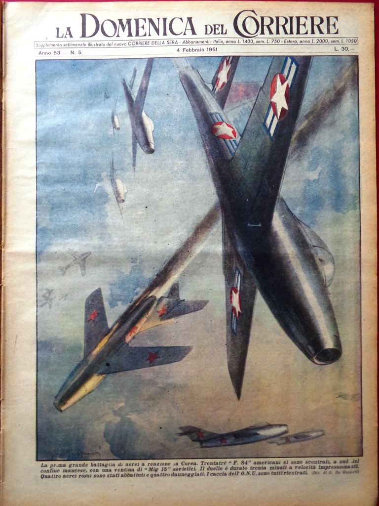 La Domenica del Corriere 4 Febbraio 1951 Volto Verdi Swanson …