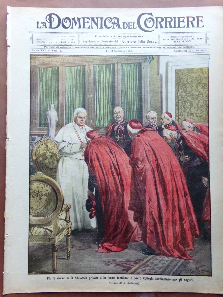 La Domenica del Corriere 4 Gennaio 1914 Energia Cagliari Genova …