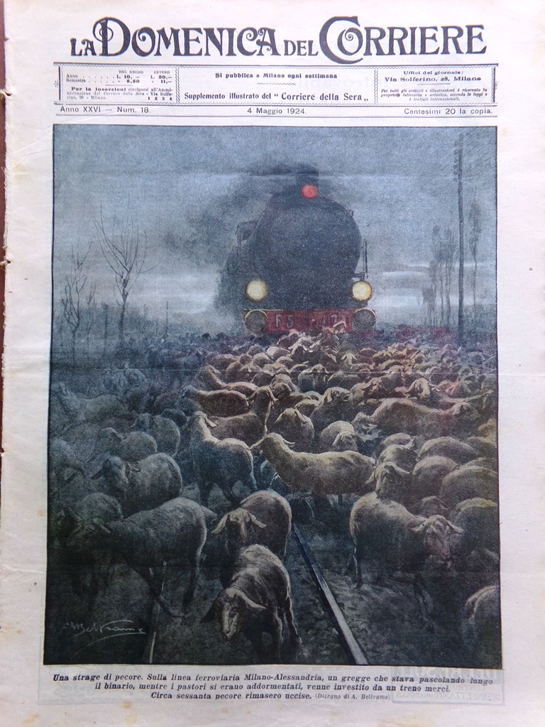 La Domenica del Corriere 4 Maggio 1924 Morte di Eleonora …