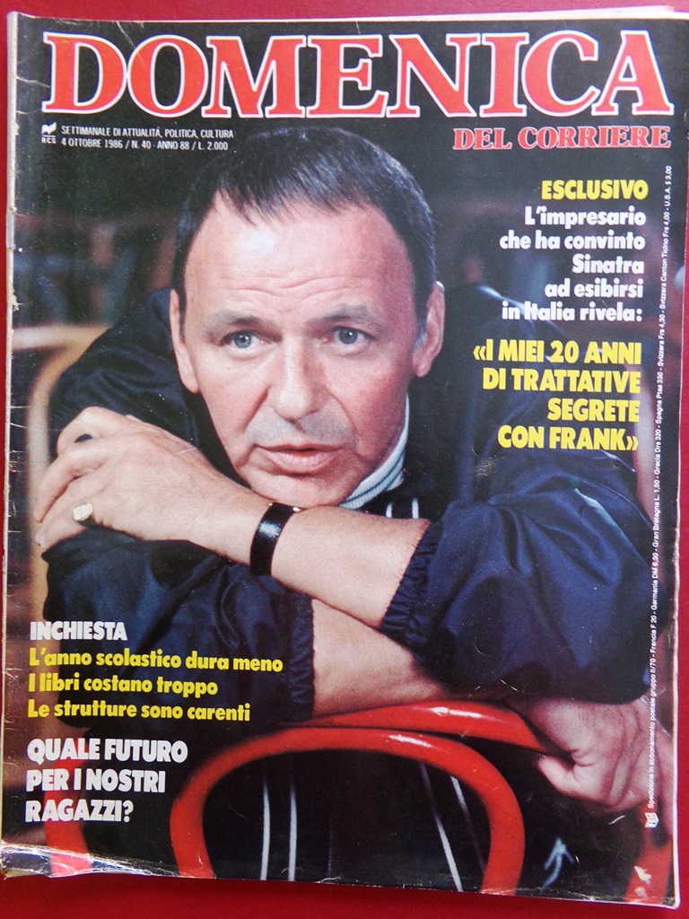 La Domenica del Corriere 4 Ottobre 1986 Sinatra Ciotti Gucci …