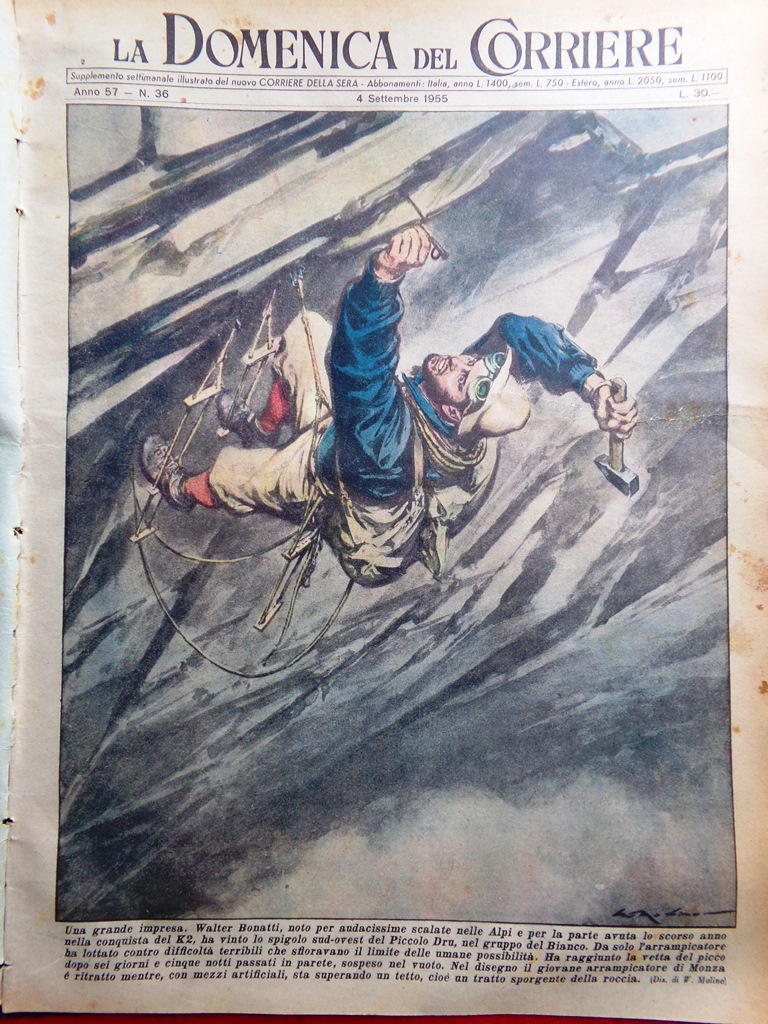 La Domenica del Corriere 4 Settembre 1955 Chaplin Necrofori Ancona …