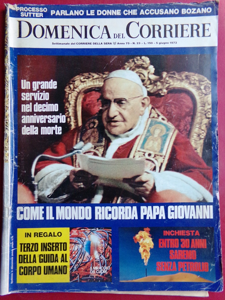 La Domenica del Corriere 5 Giugno 1973 Pasolini Barrault Giovanni …