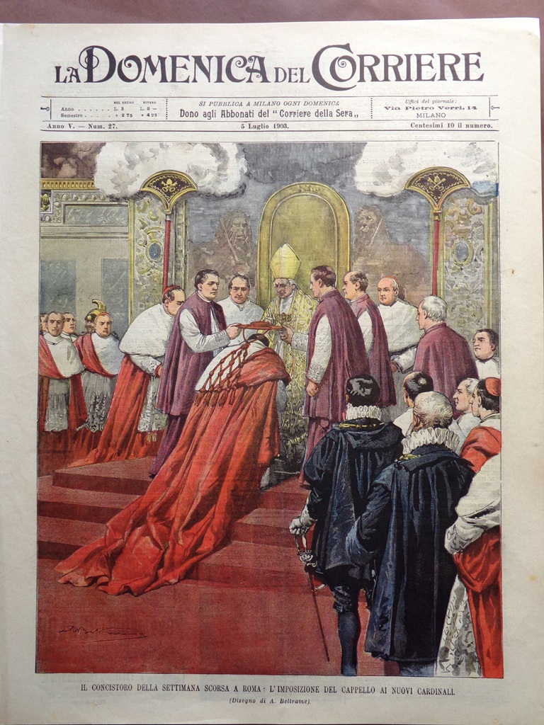 La Domenica del Corriere 5 Luglio 1903 Liban Gigli Nola …