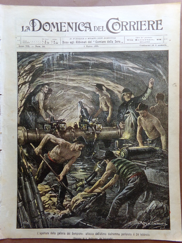 La Domenica del Corriere 5 Marzo 1905 Galleria Sempione Ipertricosi …