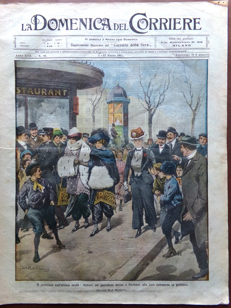 La Domenica del Corriere 5 Marzo 1911 Verona Kiel Monte …