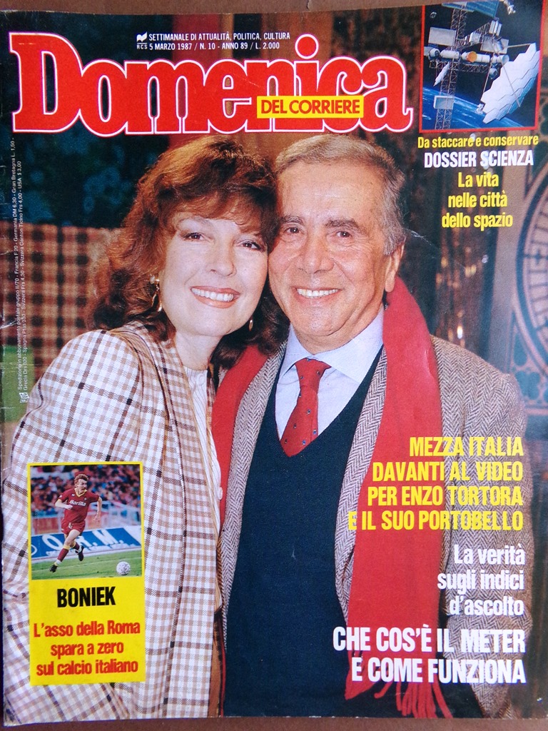 La Domenica del Corriere 5 Marzo 1987 Enzo Tortora Spazio …