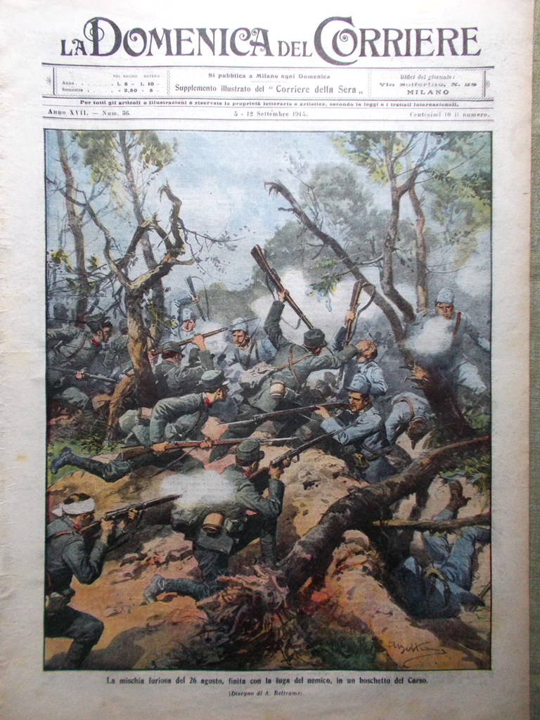 La Domenica del Corriere 5 Settembre 1915 WW1 Guerra sulle …