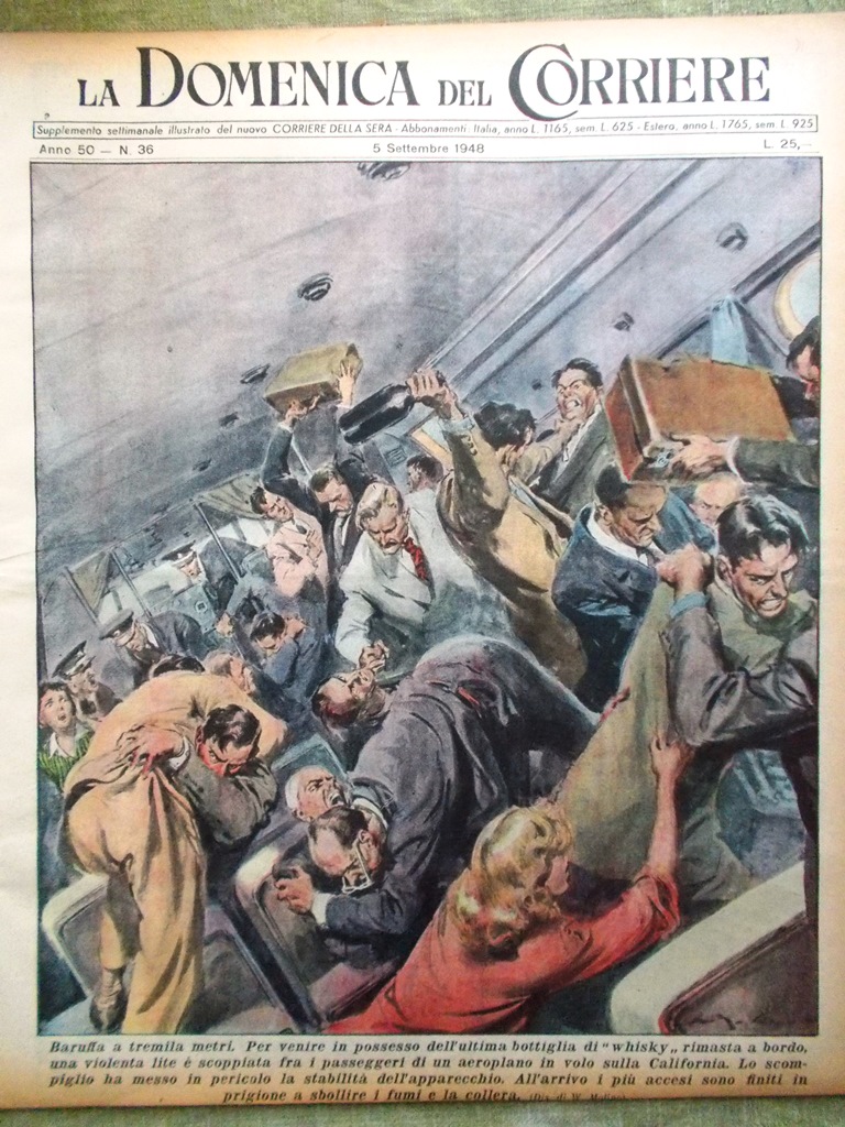 La Domenica del Corriere 5 Settembre 1948 Ratto Mussolini Disco …