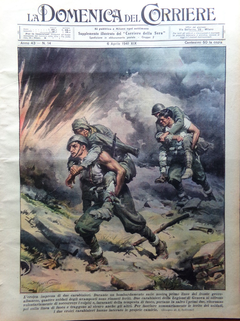 La Domenica del Corriere 6 Aprile 1941 WW2 Matsuoka Toscano …