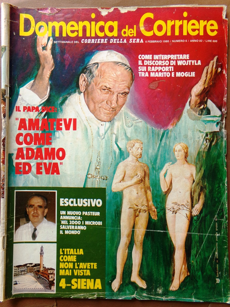 La Domenica del Corriere 6 Febbraio 1980 Papa Siena Zanon …