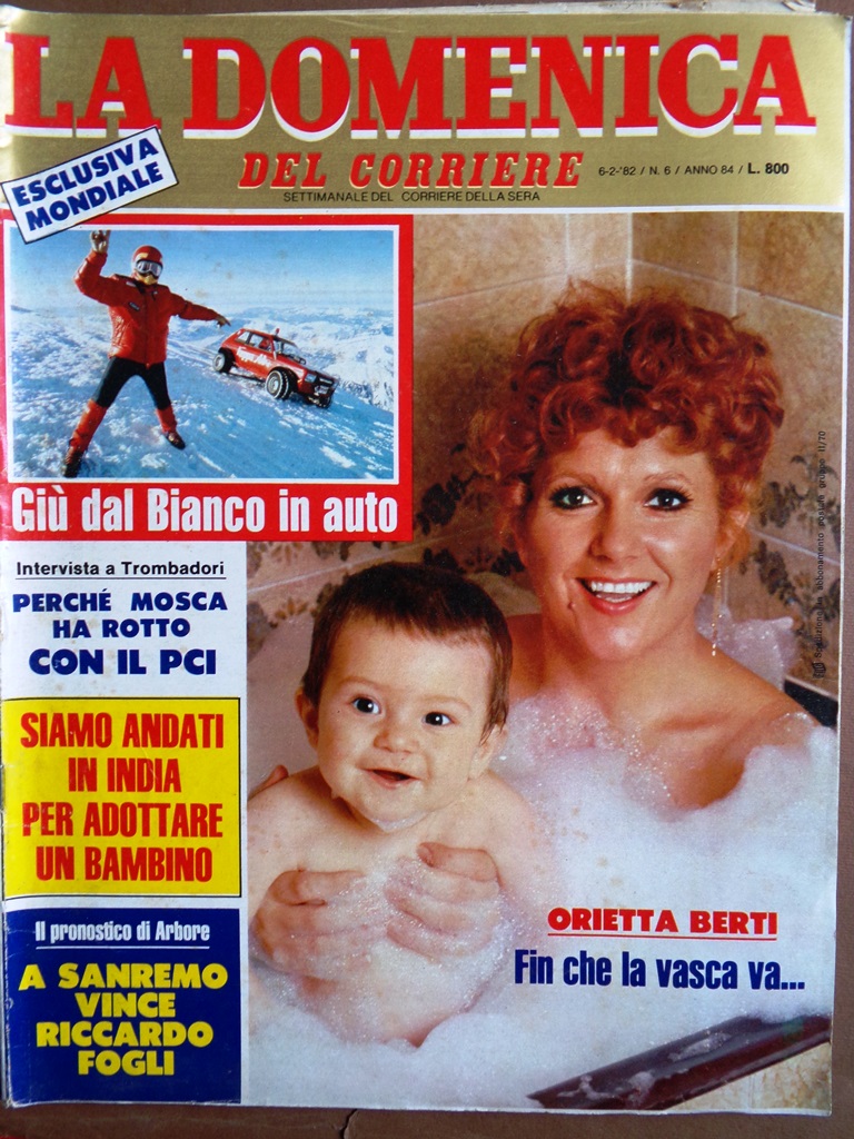 La Domenica del Corriere 6 Febbraio 1982 Prezzolini Verdone Wojtyla …