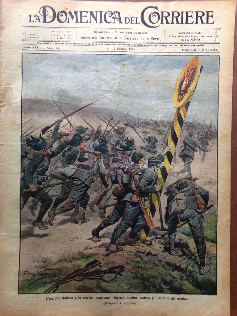 La Domenica del Corriere 6 Giugno 1915 WW1 Avanzata Italiana …