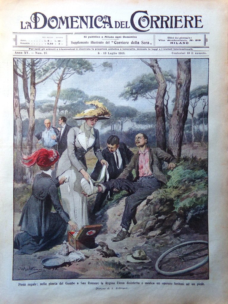 La Domenica del Corriere 6 Luglio 1913 Istrati Albania Ferrovia …