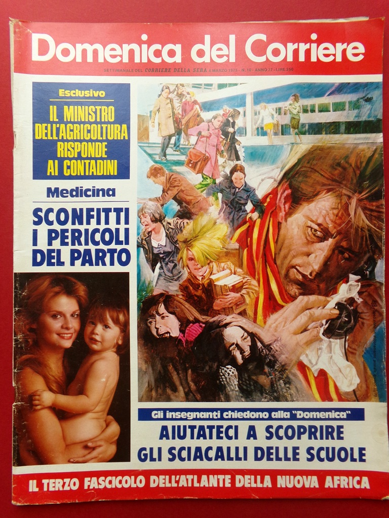 La Domenica del Corriere 6 Marzo 1975 Vulcano Islam Teatro …