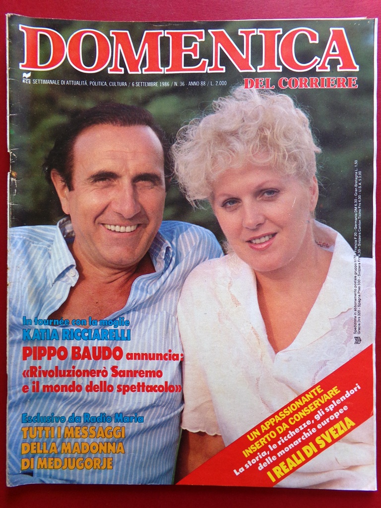 La Domenica del Corriere 6 Settembre 1986 Baudo Sanremo Relitto …