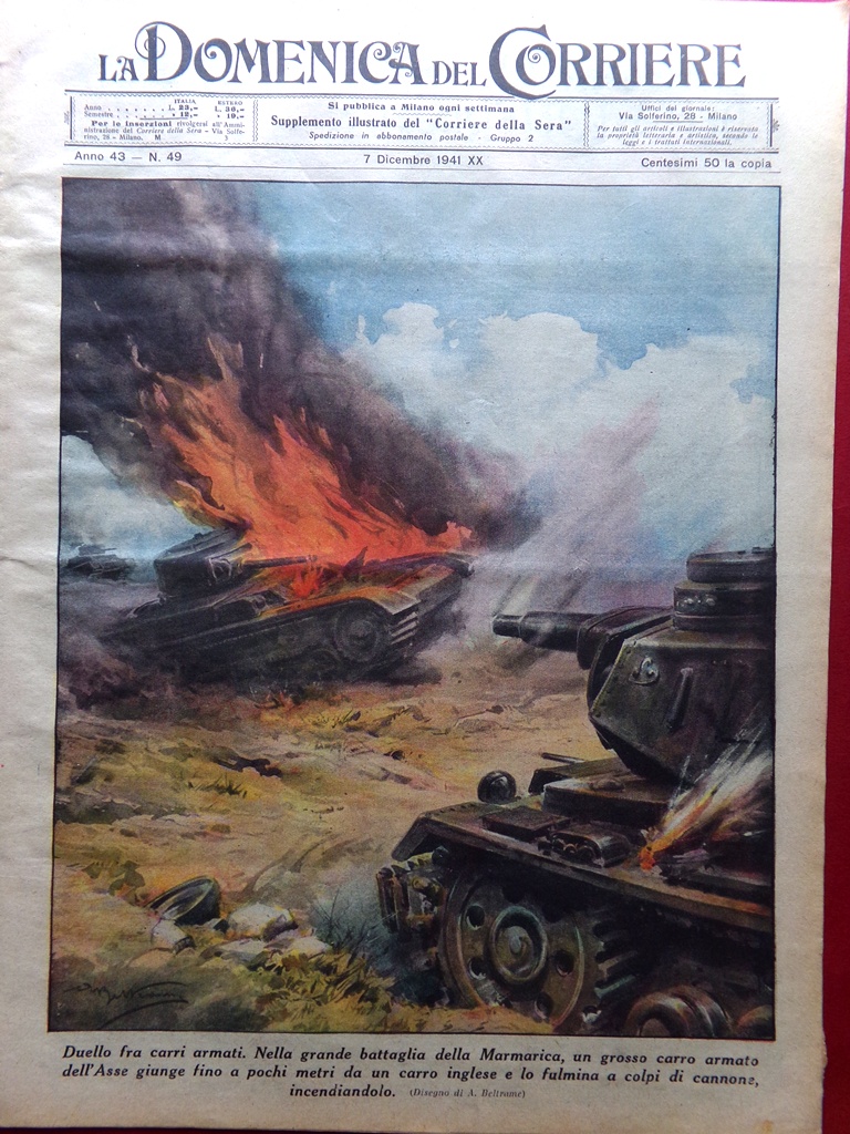 La Domenica del Corriere 7 Dicembre 1941 WW2 Inverno in …