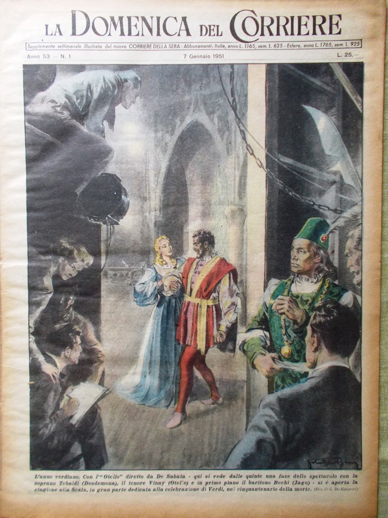 La Domenica del Corriere 7 Gennaio 1951 Macario Durbin Temple …