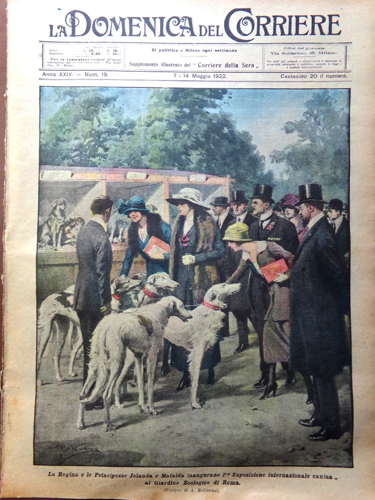 La Domenica del Corriere 7 Maggio 1922 Conferenza di Genova …