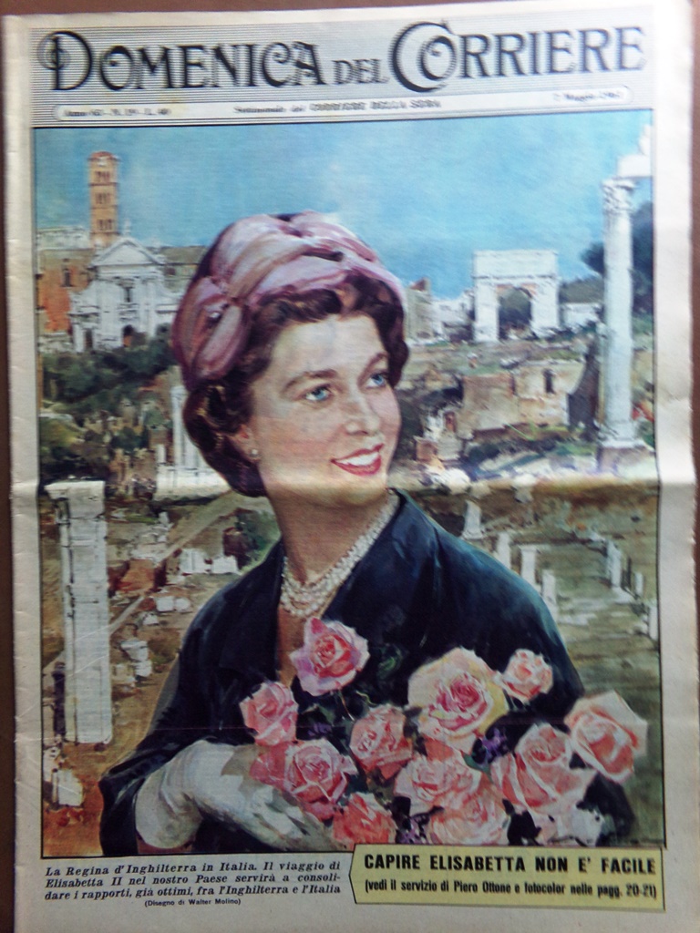 La Domenica del Corriere 7 Maggio 1961 Algeria Catania Campanile …
